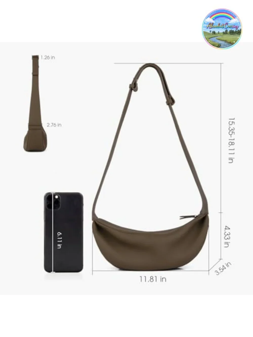 Genuine Leather Crossbody Sling Bag Hobo Purse Women